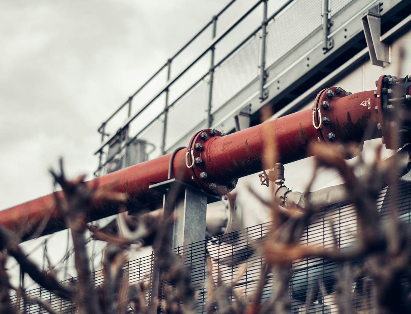 Image of a pipe under a bridge
